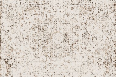 Folk inspired Original washed-out effect Carpet design and illustration with grunge texture 
