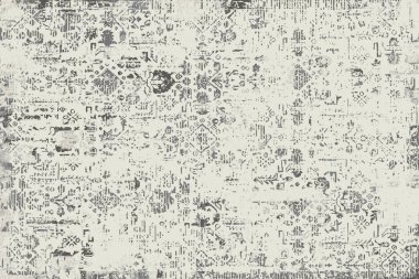 Folk inspired Original washed-out effect Carpet design and illustration with grunge texture 