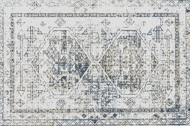 Folk inspired Original washed-out effect Carpet design and illustration with grunge texture 