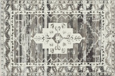 Folk inspired Original washed-out effect Carpet design and illustration with grunge texture 