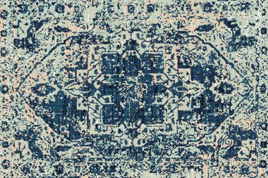 Folk inspired Original washed-out effect Carpet design and illustration with grunge texture 