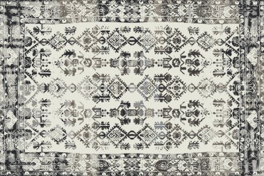 Folk inspired Original washed-out effect Carpet design and illustration with grunge texture 