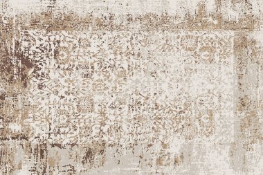 Folk inspired Original washed-out effect Carpet design and illustration with grunge texture 