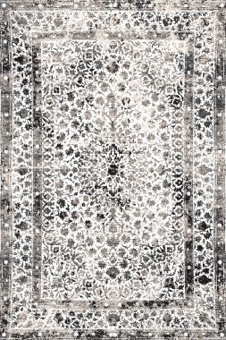 Folk inspired Original washed-out effect Carpet design and illustration with grunge texture 