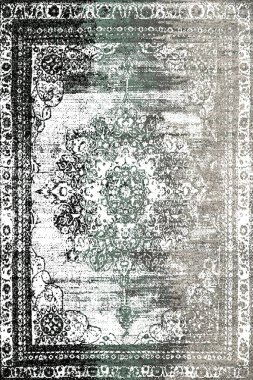 Folk inspired Original washed-out effect Carpet design and illustration with grunge texture 