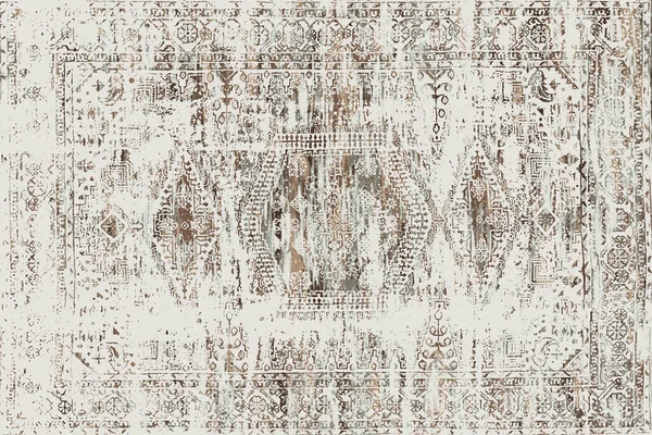 Orijinal, yıkanmış efekt halı tasarımı ve grunge desenli illüstrasyon 