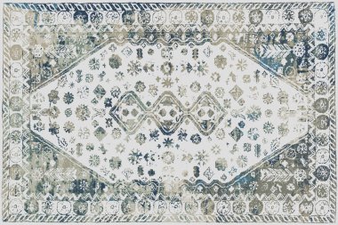 Orijinal, yıkanmış efekt halı tasarımı ve grunge desenli illüstrasyon 