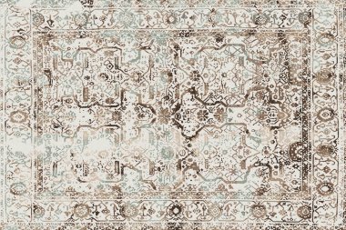 Orijinal, yıkanmış efekt halı tasarımı ve grunge desenli illüstrasyon 