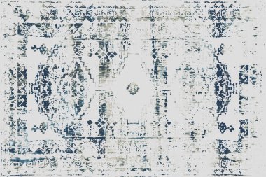 Orijinal, yıkanmış efekt halı tasarımı ve grunge desenli illüstrasyon 
