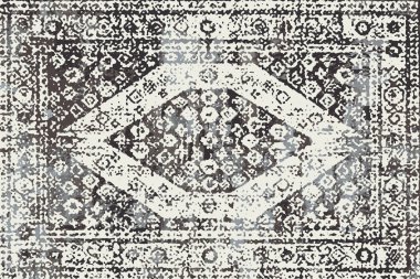 Orijinal, yıkanmış efekt halı tasarımı ve grunge desenli illüstrasyon 