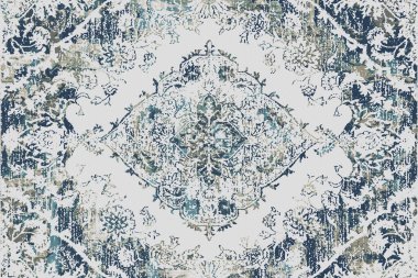 Orijinal, yıkanmış efekt halı tasarımı ve grunge desenli illüstrasyon 