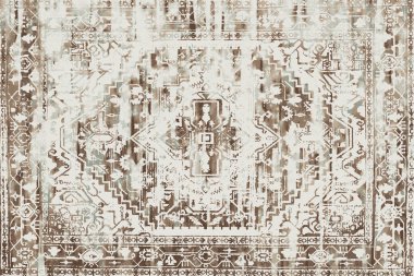 Orijinal, yıkanmış efekt halı tasarımı ve grunge desenli illüstrasyon 