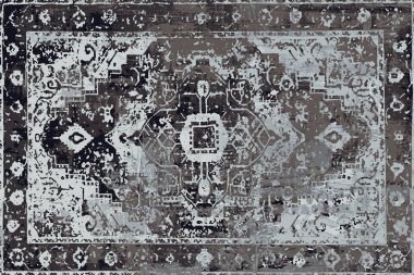 Orijinal, yıkanmış efekt halı tasarımı ve grunge desenli illüstrasyon 