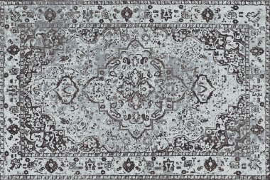 Orijinal, yıkanmış efekt halı tasarımı ve grunge desenli illüstrasyon 