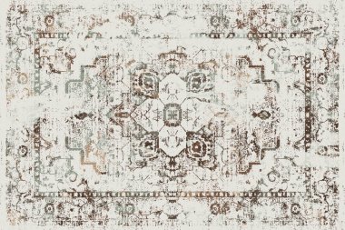 Orijinal, yıkanmış efekt halı tasarımı ve grunge desenli illüstrasyon 