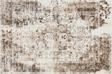 Orijinal, yıkanmış efekt halı tasarımı ve grunge desenli illüstrasyon 