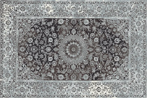 Orijinal, yıkanmış efekt halı tasarımı ve grunge desenli illüstrasyon 