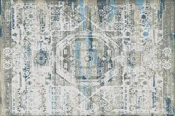 Orijinal, yıkanmış efekt halı tasarımı ve grunge desenli illüstrasyon 