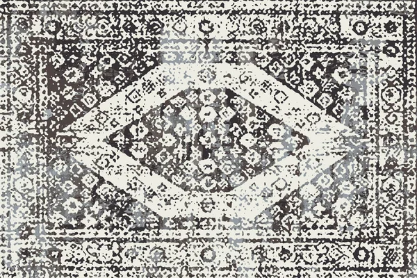 Orijinal, yıkanmış efekt halı tasarımı ve grunge desenli illüstrasyon 