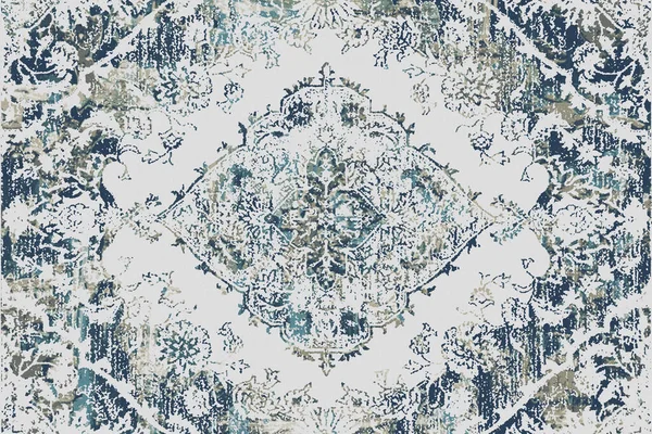 Orijinal, yıkanmış efekt halı tasarımı ve grunge desenli illüstrasyon 