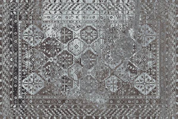 Orijinal, yıkanmış efekt halı tasarımı ve grunge desenli illüstrasyon 