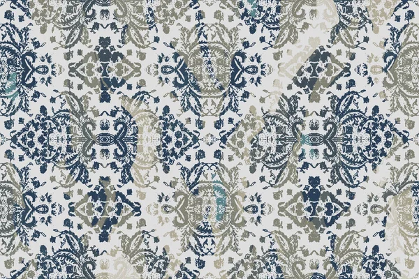 Orijinal, yıkanmış efekt halı tasarımı ve grunge desenli illüstrasyon 