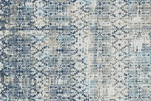 Orijinal, yıkanmış efekt halı tasarımı ve grunge desenli illüstrasyon 