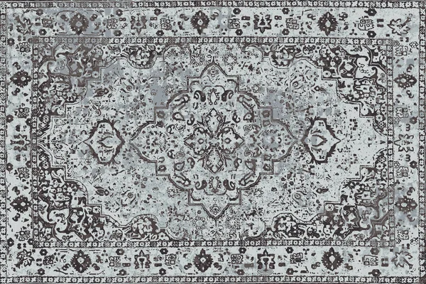 Orijinal, yıkanmış efekt halı tasarımı ve grunge desenli illüstrasyon 