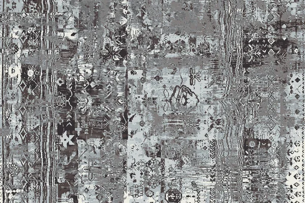 Orijinal, yıkanmış efekt halı tasarımı ve grunge desenli illüstrasyon 