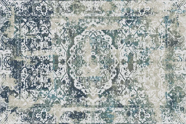 Orijinal, yıkanmış efekt halı tasarımı ve grunge desenli illüstrasyon 