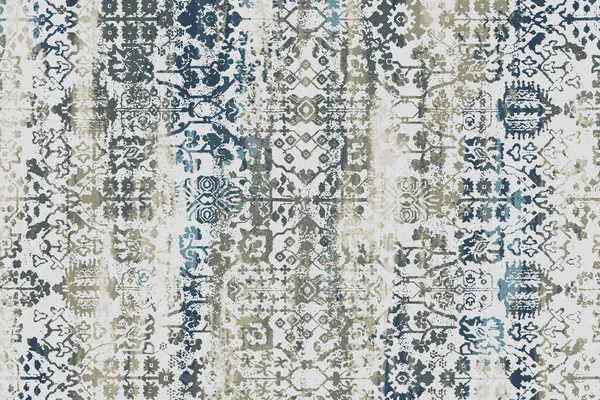 Orijinal, yıkanmış efekt halı tasarımı ve grunge desenli illüstrasyon 
