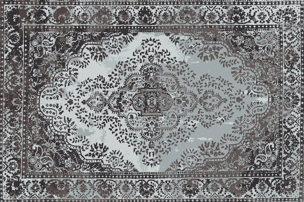 Orijinal, yıkanmış efekt halı tasarımı ve grunge desenli illüstrasyon 