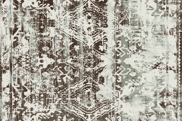 Orijinal, yıkanmış efekt halı tasarımı ve grunge desenli illüstrasyon 