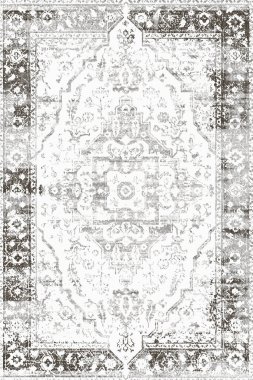 Orijinal halk ve Pers tarzı, paslanmış halı tasarımı ve grunge desenli çizimler 