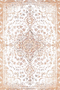 Orijinal halk ve Pers tarzı, paslanmış halı tasarımı ve grunge desenli çizimler 