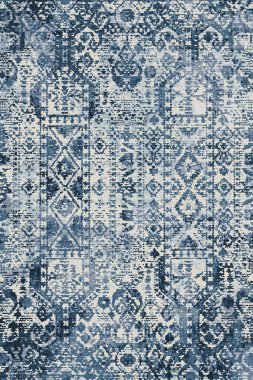 Denim renk biçimi batik silinmiş efekt halı ve halılar yazdırılmış tasarım 