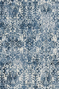 Denim renk biçimi batik silinmiş efekt halı ve halılar yazdırılmış tasarım 