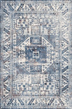 Denim renk biçimi batik silinmiş efekt halı ve halılar yazdırılmış tasarım 