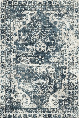 Denim renk biçimi batik silinmiş efekt halı ve halılar yazdırılmış tasarım 