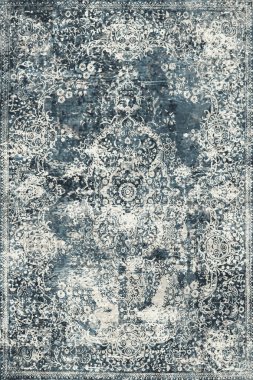 Denim renk biçimi batik silinmiş efekt halı ve halılar yazdırılmış tasarım 