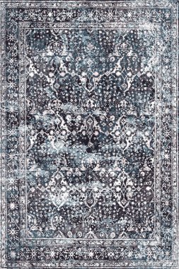 Denim renk biçimi batik silinmiş efekt halı ve halılar yazdırılmış tasarım 