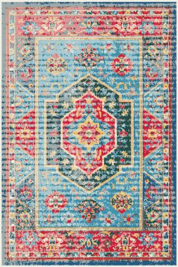 Yüksek çözünürlüklü renkli ve desenli geleneksel İran halısı