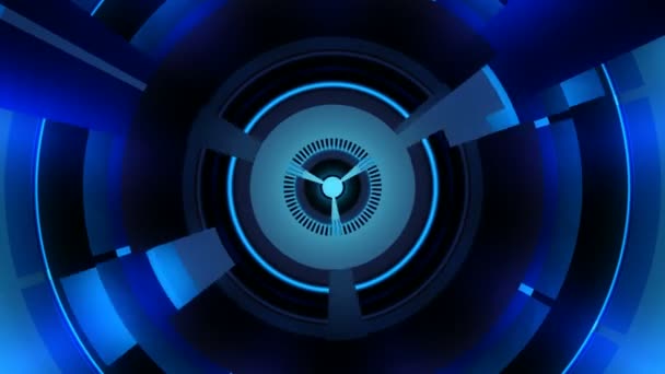 Generador de energía azul en movimiento — Vídeos de Stock