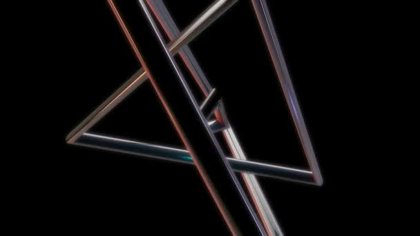 Triangle abstrait métallique 