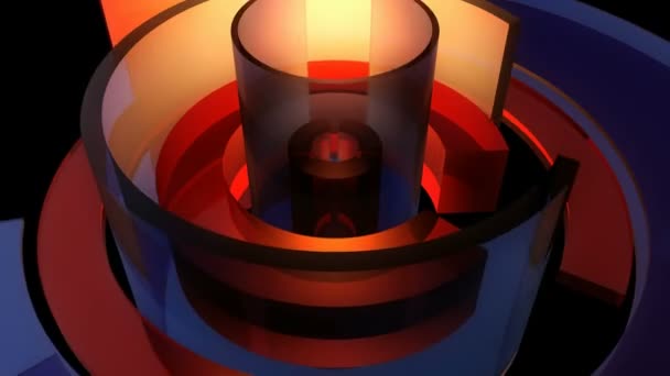 Brilho de cilindro abstrato — Vídeo de Stock