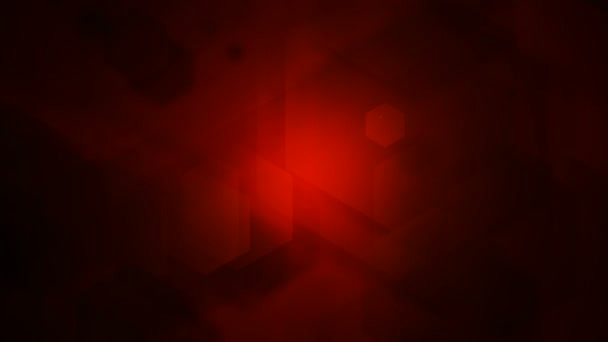 Luces de hexágono rojo — Vídeos de Stock