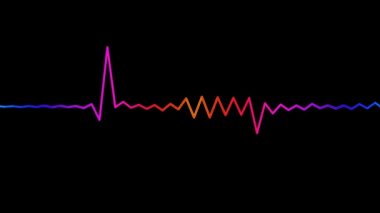 Hareketli renkli ses dalgası