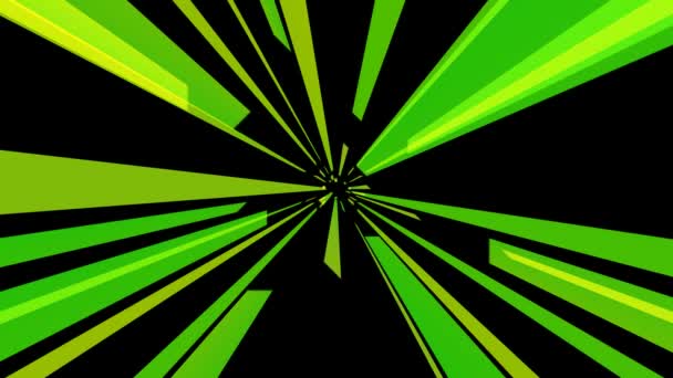 Abstracte groene stralen — Stockvideo