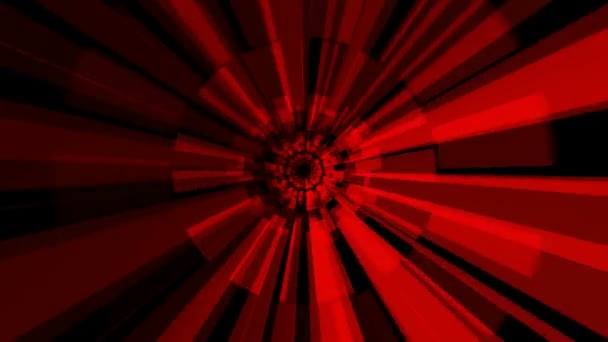 Túnel vermelho abstrato — Vídeo de Stock