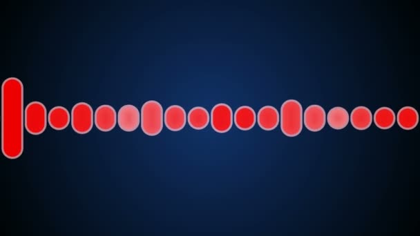 Movimiento gráfico de audio rojo — Vídeo de stock